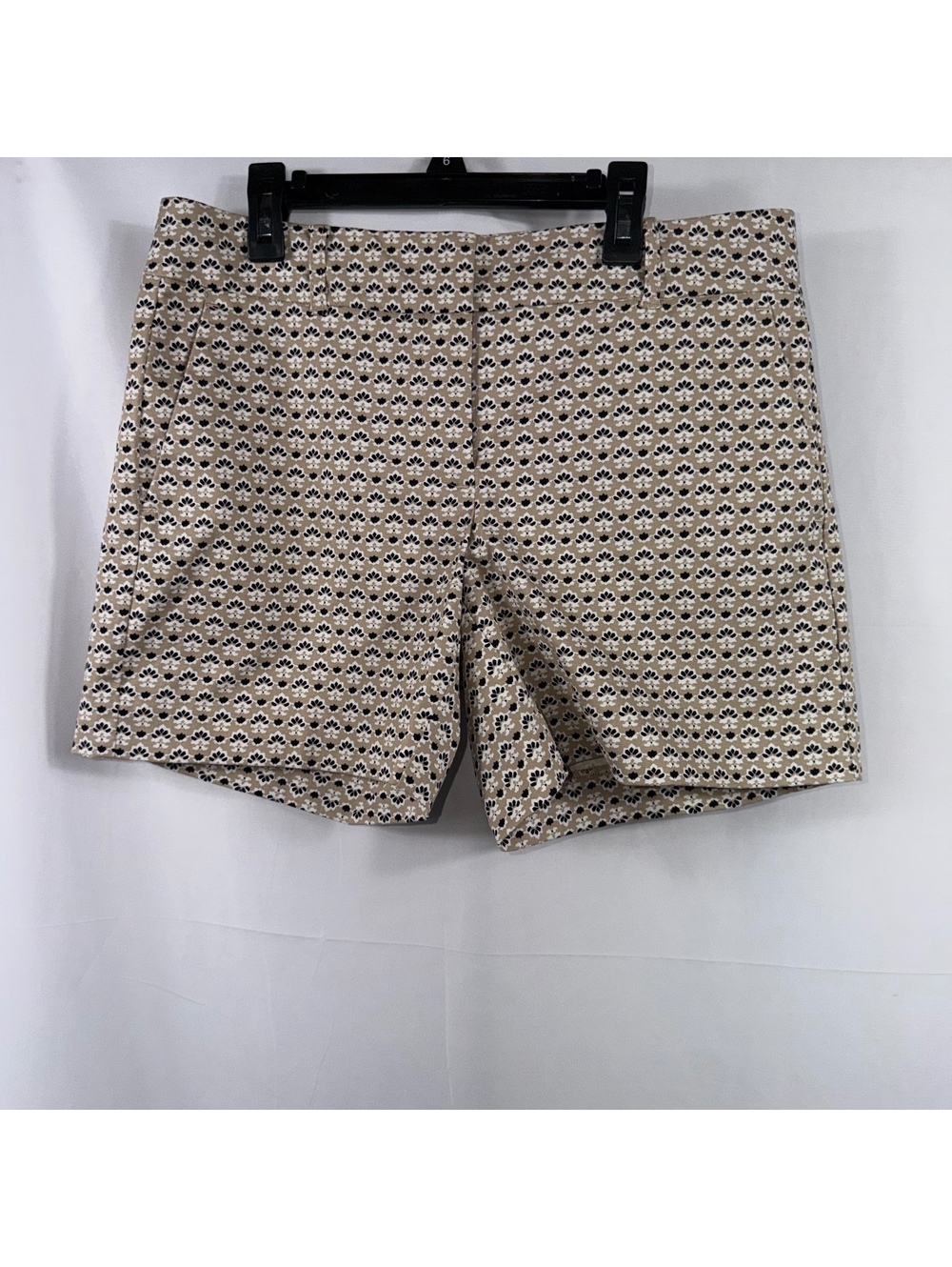 Ann Taylor Factory Floral Shorts Size 4 Beige Black